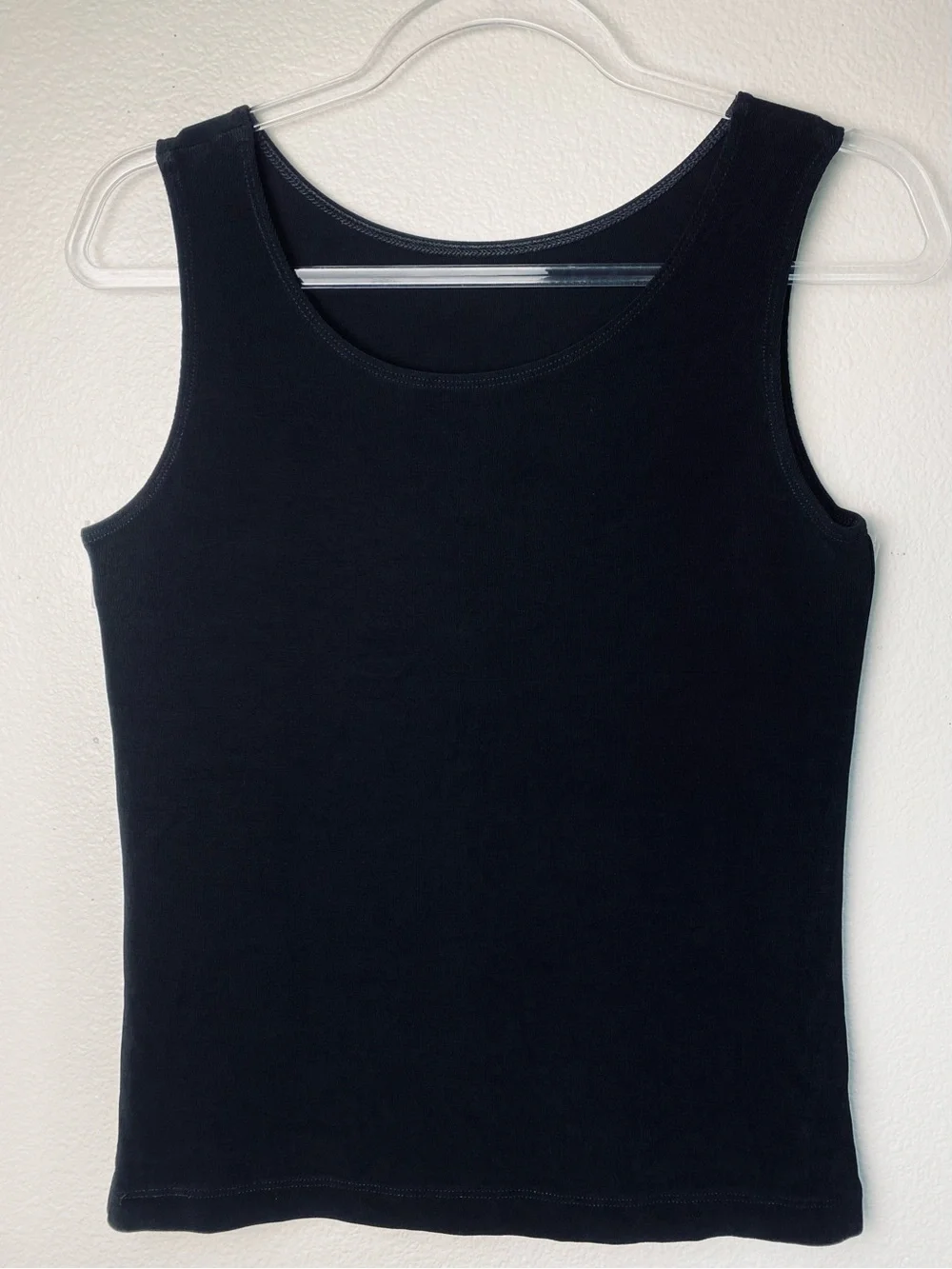 Chico’s Travelers Black SlinkyKnit  TankTop XS2 Travel Layering Capsule Wardrobe
